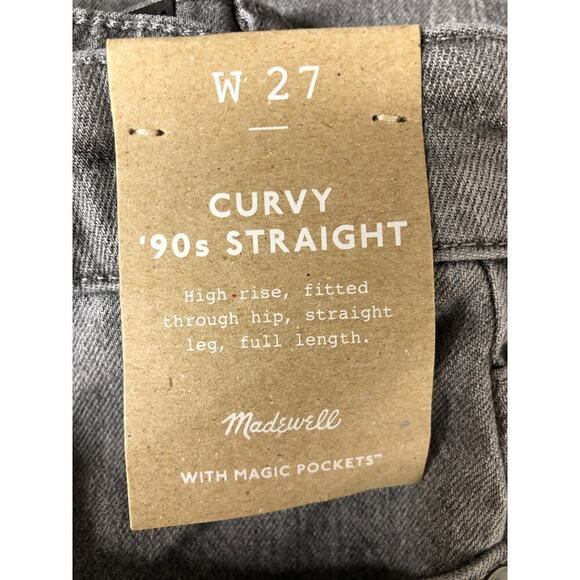 Madewell The Curvy '90s Straight Jean Hallandale Wash NWT 27 - Picture 4 of 7